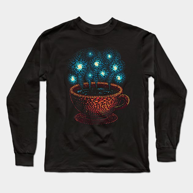 Starry Tea Night Long Sleeve T-Shirt by eriondesigns